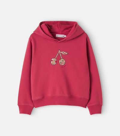 Bonpoint Bonpoint Tita embroidered cotton fleece hoodie