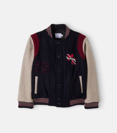 Bonpoint Bonpoint x Maison Kitsuné wool-blend varsity jacket