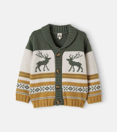 Bonton Bonton Polar knitted jacquard cardigan