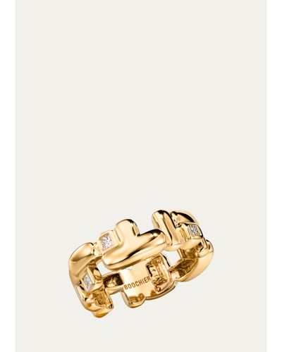 Boochier 18K Yellow Gold Diamond Arcade Double Eternity Ring