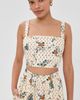 Borgo de Nor Borgo de Nor Didi Cotton Top MINATURE FLORAL CREAM - 2