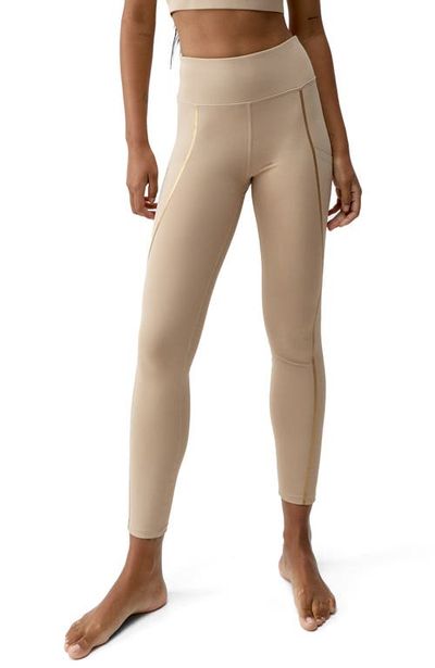 Born Living Yoga Born Living Yoga Gold 7/8 Performance High Rise Sport Legging