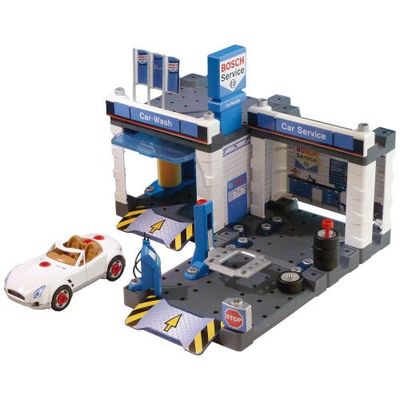 BOSCH BOSCH Service Car Repair With Car Wash Kids Car Service Play Set, Ages 3+