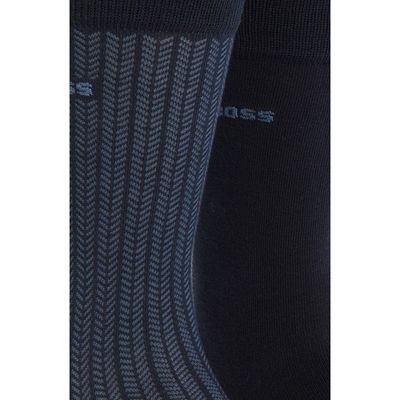 BOSS BOSS 2-Pack Mini Pattern Chevron Crew Socks