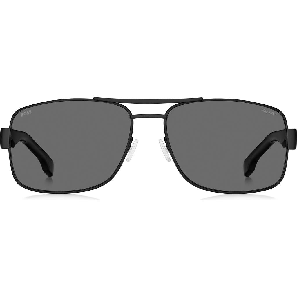BOSS BOSS 62mm Oversize Polarized Navigator Sunglasses