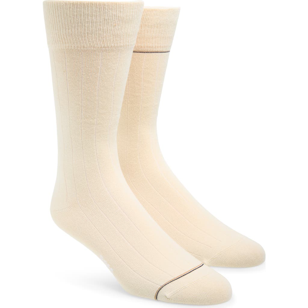 BOSS BOSS Assorted 2-Pack Solid Ribbed Dress Socks