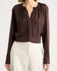 BOSS BOSS Banorah Silk Blend Pleated Top - 1