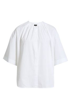 BOSS BOSS Banorena Gathered Cotton Top