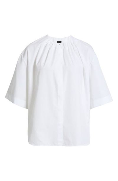BOSS BOSS Banorena Gathered Cotton Top