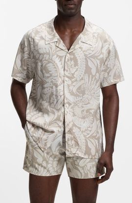 BOSS BOSS Beach Print Camp Shirt