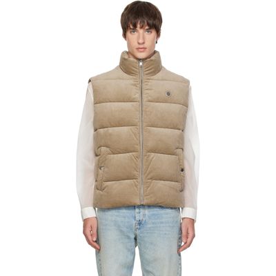 BOSS BOSS Beige Corduory Puffer Vest