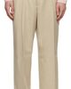 BOSS BOSS Beige Oversized-Fit Twill Trousers - 1