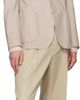 BOSS BOSS Beige Oversized-Fit Twill Trousers - 4