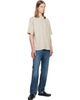 BOSS BOSS Beige Relaxed-Fit Cotton Embroidered Logo T-shirt - 4