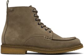 BOSS BOSS Beige Suede Crepe-Outsole Half Boots