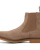 BOSS BOSS Beige Suede Signature-Stripe Stitching Chelsea Boots - 3