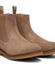BOSS BOSS Beige Suede Signature-Stripe Stitching Chelsea Boots - 4