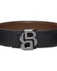 BOSS BOSS Black & Brown Double-B Monogram Reversible Belt - 1