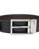 BOSS BOSS Black & Brown Two-Texture Leather Reversible Belt - 1