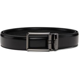 BOSS BOSS Black Automatic Logo-Engraved Keeper Belt