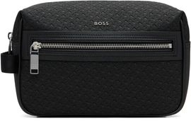 BOSS BOSS Black Bonded Leather Toiletry Bag