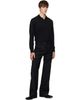 BOSS BOSS Black Buffed Leather Oxfords - 5