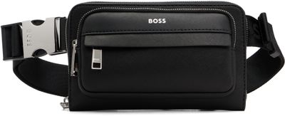 BOSS BOSS Black Crossbody Foil-Print Logo Belt Bag