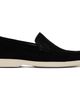 BOSS BOSS Black Debossed-Logo Suede Loafers - 1