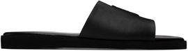 BOSS BOSS Black Double B Monogram Faux-Leather Slides