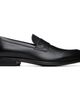 BOSS BOSS Black Double B Monogram Trim Leather Loafers - 1