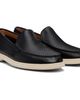 BOSS BOSS Black Embossed-Logo Loafers - 4