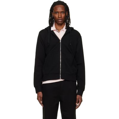 BOSS BOSS Black Embroidered-Logo Hoodie