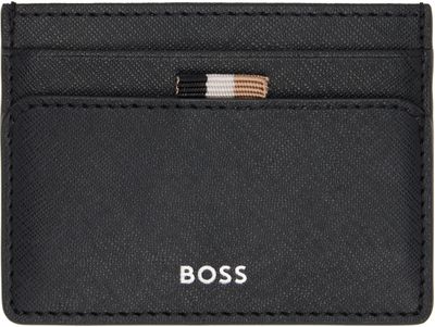 BOSS BOSS Black Foil-Embossed Logo Card Holder