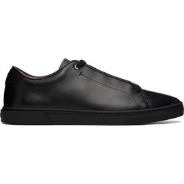 BOSS BOSS Black Gary Brushed Leather Sneakers