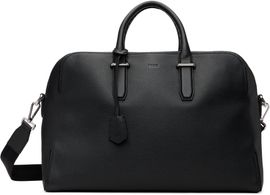 BOSS BOSS Black Grained-Leather Holdall Duffle Bag