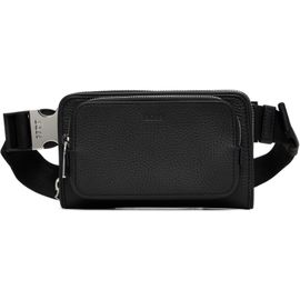 BOSS BOSS Black Grained Leather Messenger Bag
