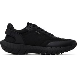 BOSS BOSS Black Leather Trims Running Sneakers