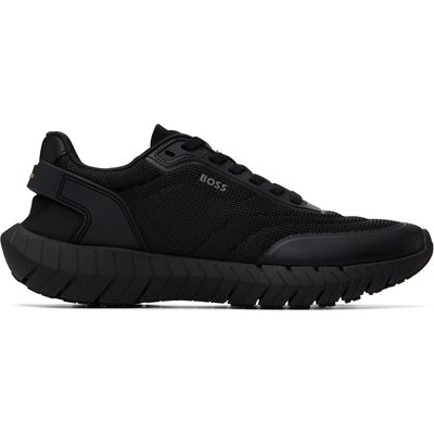BOSS BOSS Black Leather Trims Running Sneakers