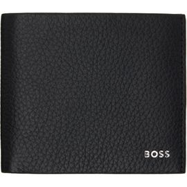 BOSS BOSS Black Logo Lettering Grained-Leather Wallet