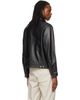BOSS BOSS Black Logo Trim Grained Leather Jacket - 3
