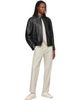 BOSS BOSS Black Logo Trim Grained Leather Jacket - 4