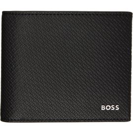 BOSS BOSS Black Mongoram-Textured Leather Wallet