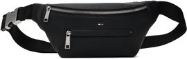 BOSS BOSS Black Pebble-Grained Faux-Leather Belt Bag