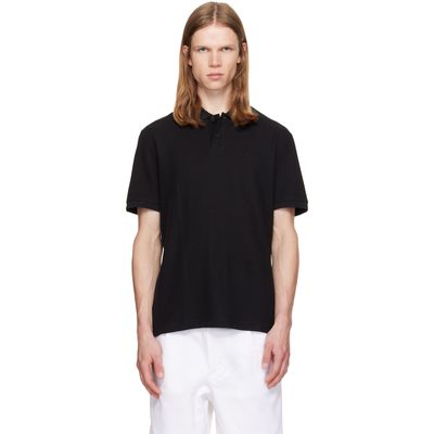 BOSS BOSS Black Regular-Fit Honeycomb-Structured Cotton Piqué Polo