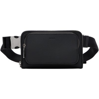 BOSS BOSS Black Saffiano Leather Messenger Bag