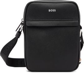 BOSS BOSS Black Signature Stripe Logo Detail Reporter Bag