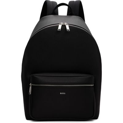 BOSS BOSS Black Structured Logo Lettering Backpack