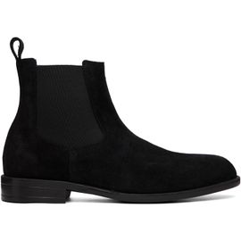BOSS BOSS Black Suede Elasticated Panels Chelsea Boots