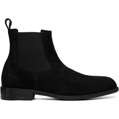 BOSS BOSS Black Suede Elasticated Panels Chelsea Boots