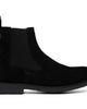 BOSS BOSS Black Suede Signature-Stripe Stitching Chelsea Boots - 1